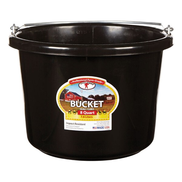 Round Bucket Blk 8Qt